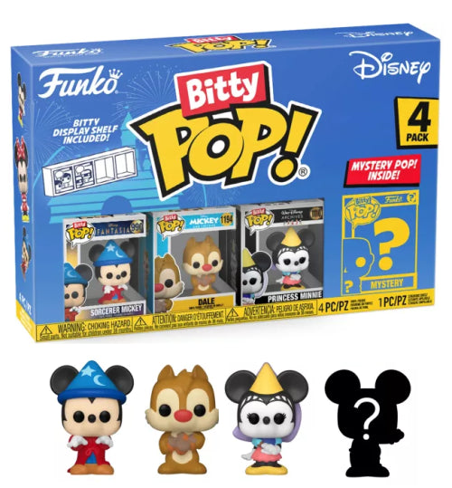 DISNEY - Bitty Pop 4 Pack 2.5cm - Sorcerer Mickey