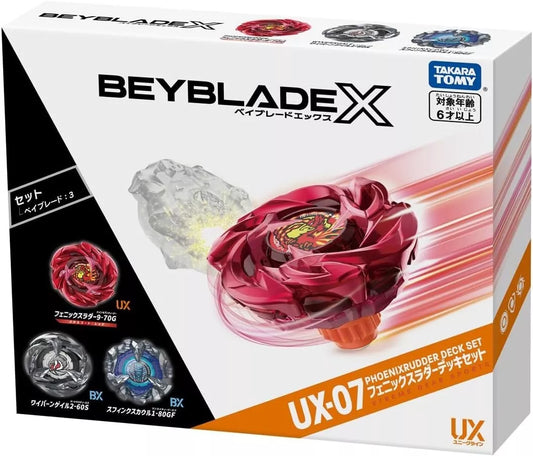 Takara Tomy Beyblade X UX-07 Phoenix Rudder Deck Set Brand New